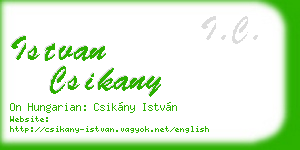 istvan csikany business card