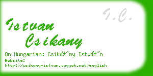 istvan csikany business card